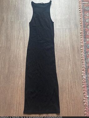 NWT Zara Black Ribbed Sleeveless Dress